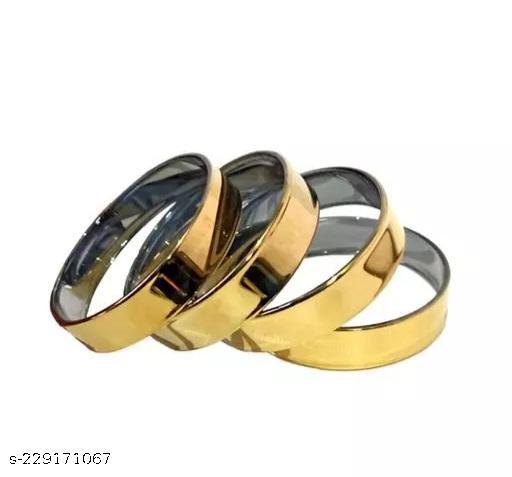 Looking fashion Glass Bangle store With Golden polished and simple Glossy Finished kada set for woman and Girls(Golden colour)pack of 4kada set
