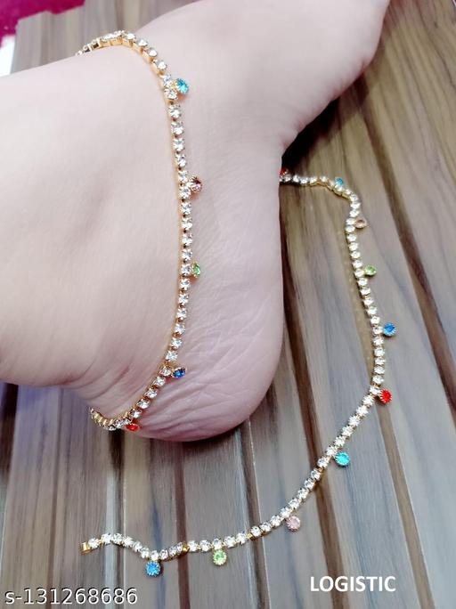 LC GOLD PLATED ANKLET FOR WOMEN