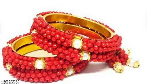 SR Bangle 4 piece jhumki Bangle set Bracelet & Bangles