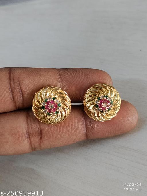 Gold Plated AD Earrings