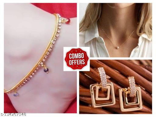 FANCY-COLOR-ANKLET-WITH-PEARL-CHAIN-PENDANT-AND-ROSE-GOLD-BALI-jewellery-set