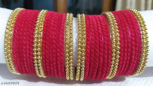 Strawberry Velvet Bangles Set (36 Bangles)