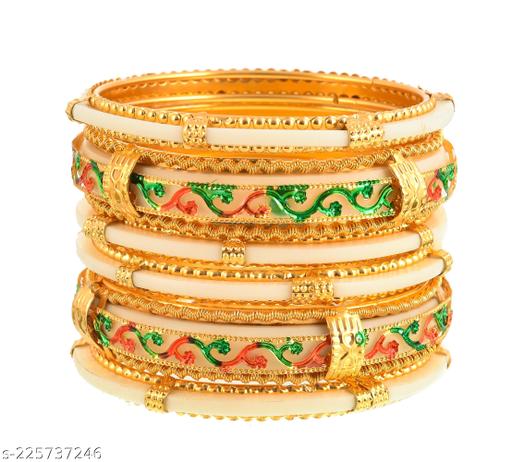 Shabinu gold plated bangle set for women