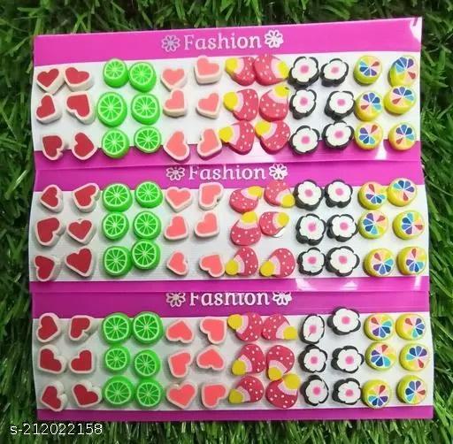 Stud Earring Rubber For Women & Girls in Multi Color & Mix Design Pack of 54 Pairs