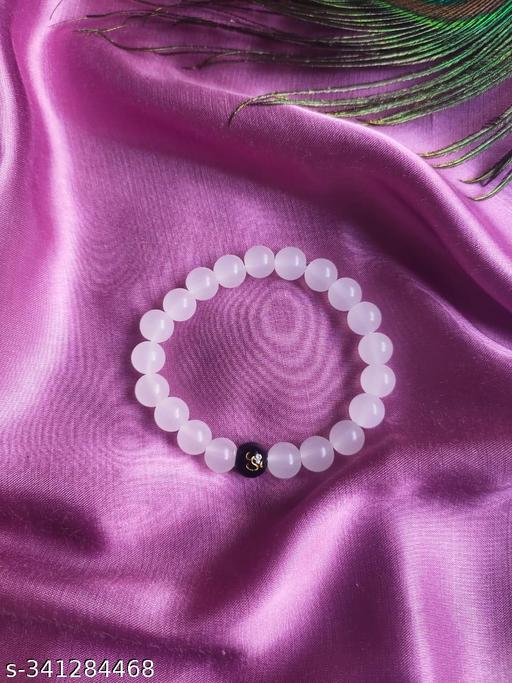 white stone with om stone bracelet negative energy for girls boys men women