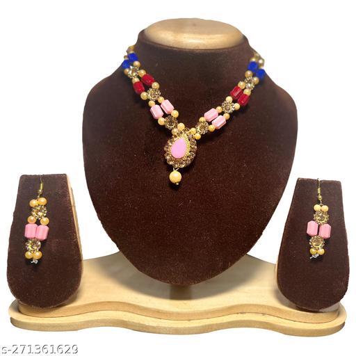 instaZONE™-Fancy-Latest-Necklace-set-for-Women-Pink