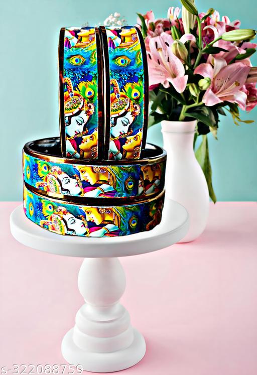 Radha Krishna ji ki beautiful kade for water proof bangles set pack of 4