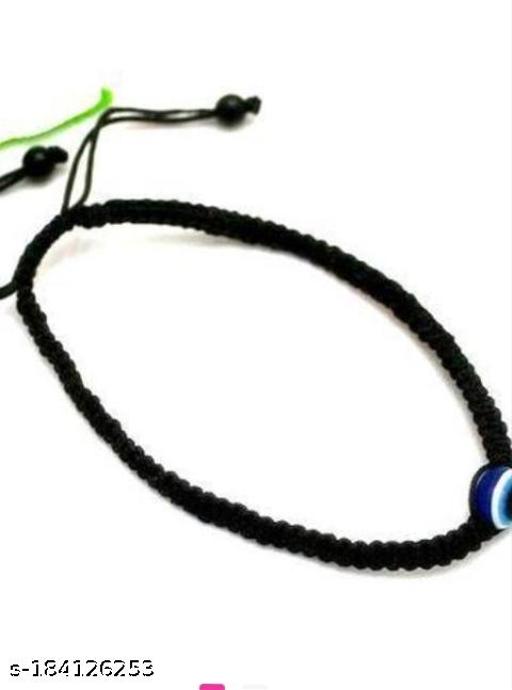 Hot Fashion Handcrafted Evil Eye Adjustable Single Leg Thread Anklet Payal Unisex (Pack of 1 Piece )