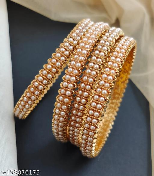 Trending Matte Moti Bangles Pearl Work