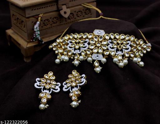 SAIYONI-Ethnic-Design-Gold-Plated-Meenakari-Kundan-Stone-Work-Choker-Necklace-With-Earring-Jewellery-Set