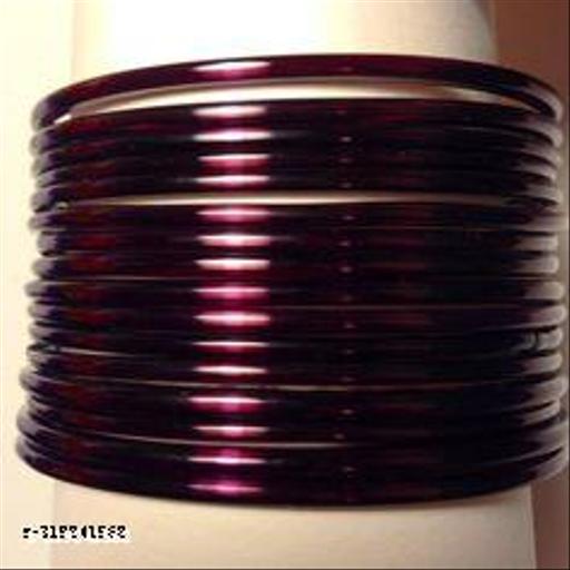 Plain Maroon Glass Bangles Set of 24pcs