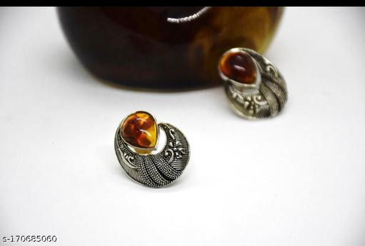 Fashionable stylish oxidised studs earrings set