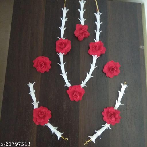 Rose-flower-jewellery-set