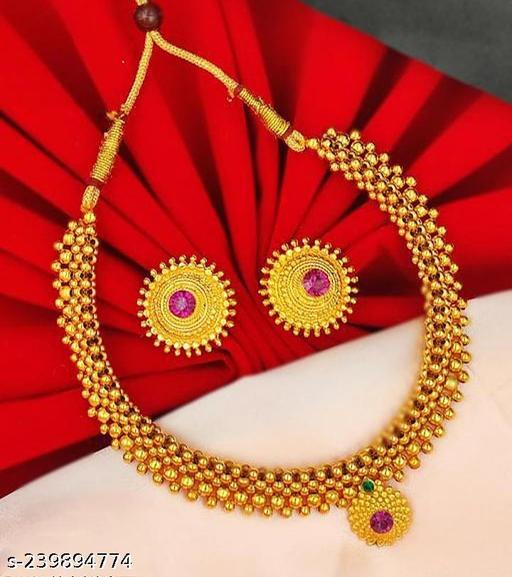 Gold-plated-Thushi-earrings-jewelry-set